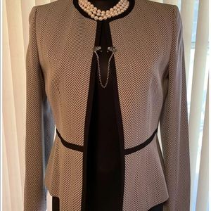 NWT KASPER Black & White French Style Blazer Jack